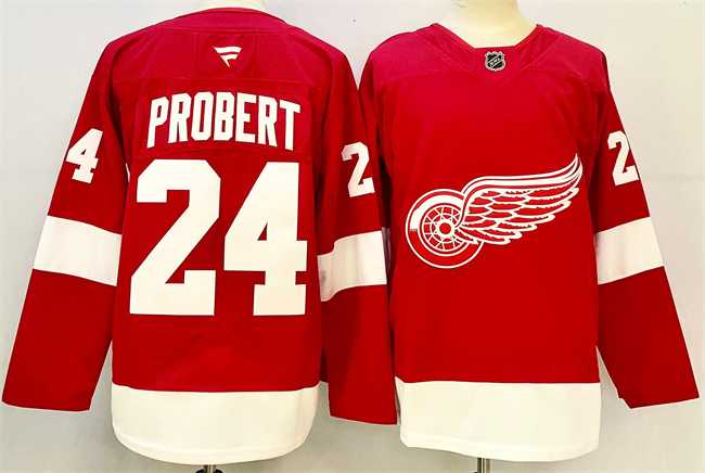 Mens Detroit Red Wings #24 Bob Probert Red 2024-25 Stitched Jersey->detroit red wings->NHL Jersey
